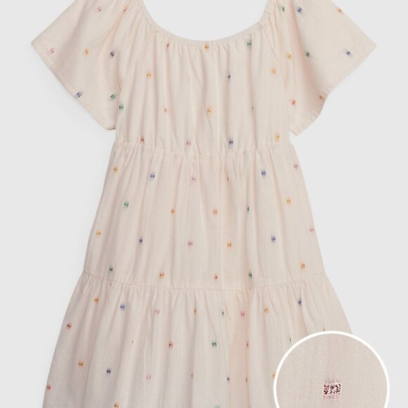 Toddler Shiny Embroidered Tiered Dress - Picture 1 of 5